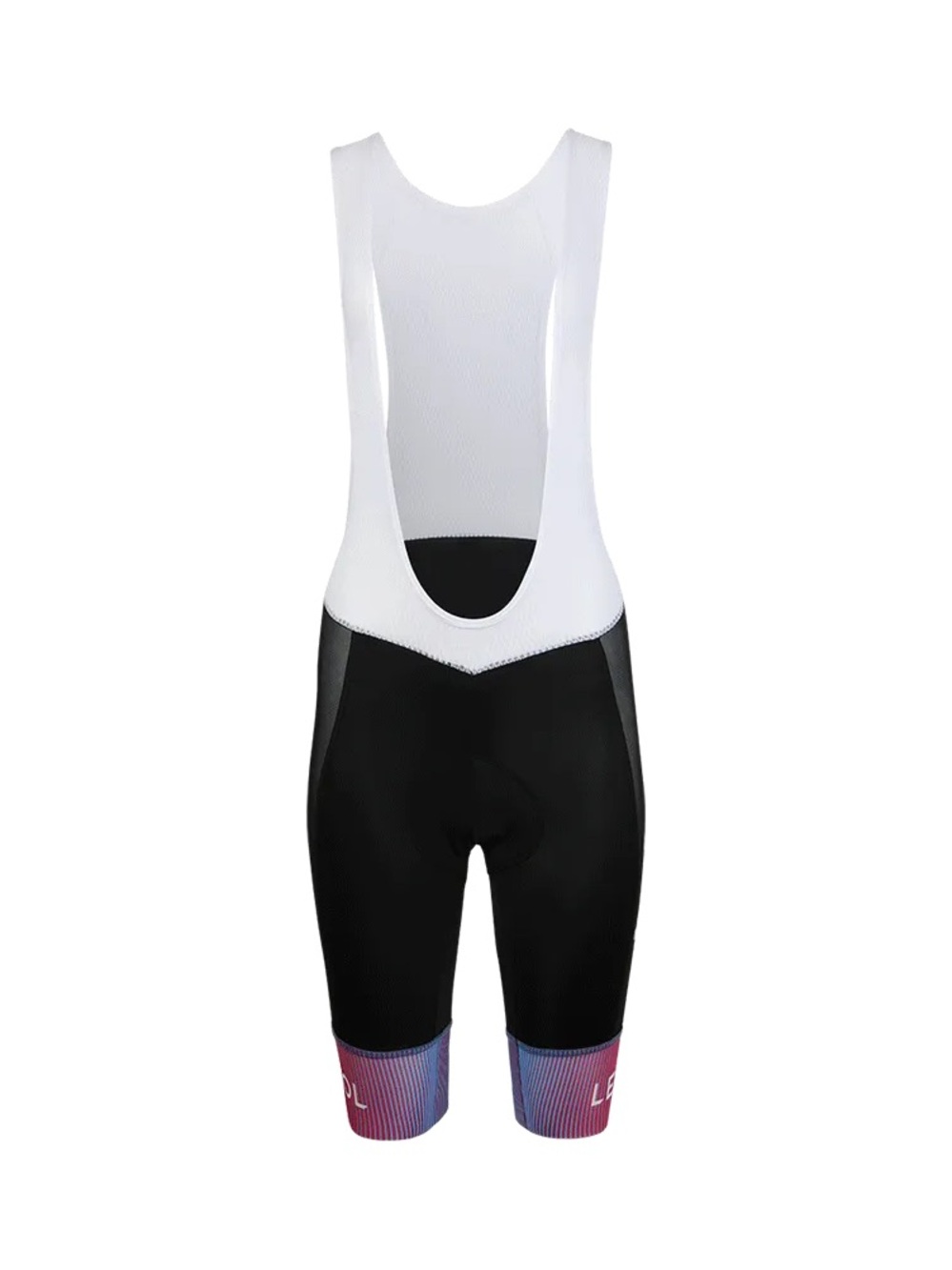 Le Col Wahoo Cycling Bib Shorts Womens XL Black Pink Blue Padded Made in Italy
